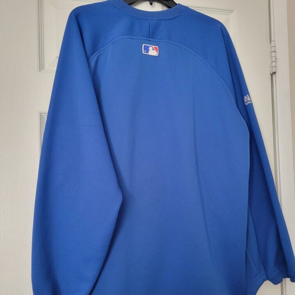 Chicago Cubs Majestic Therma Base Authentic MLB Blue Sweater XL